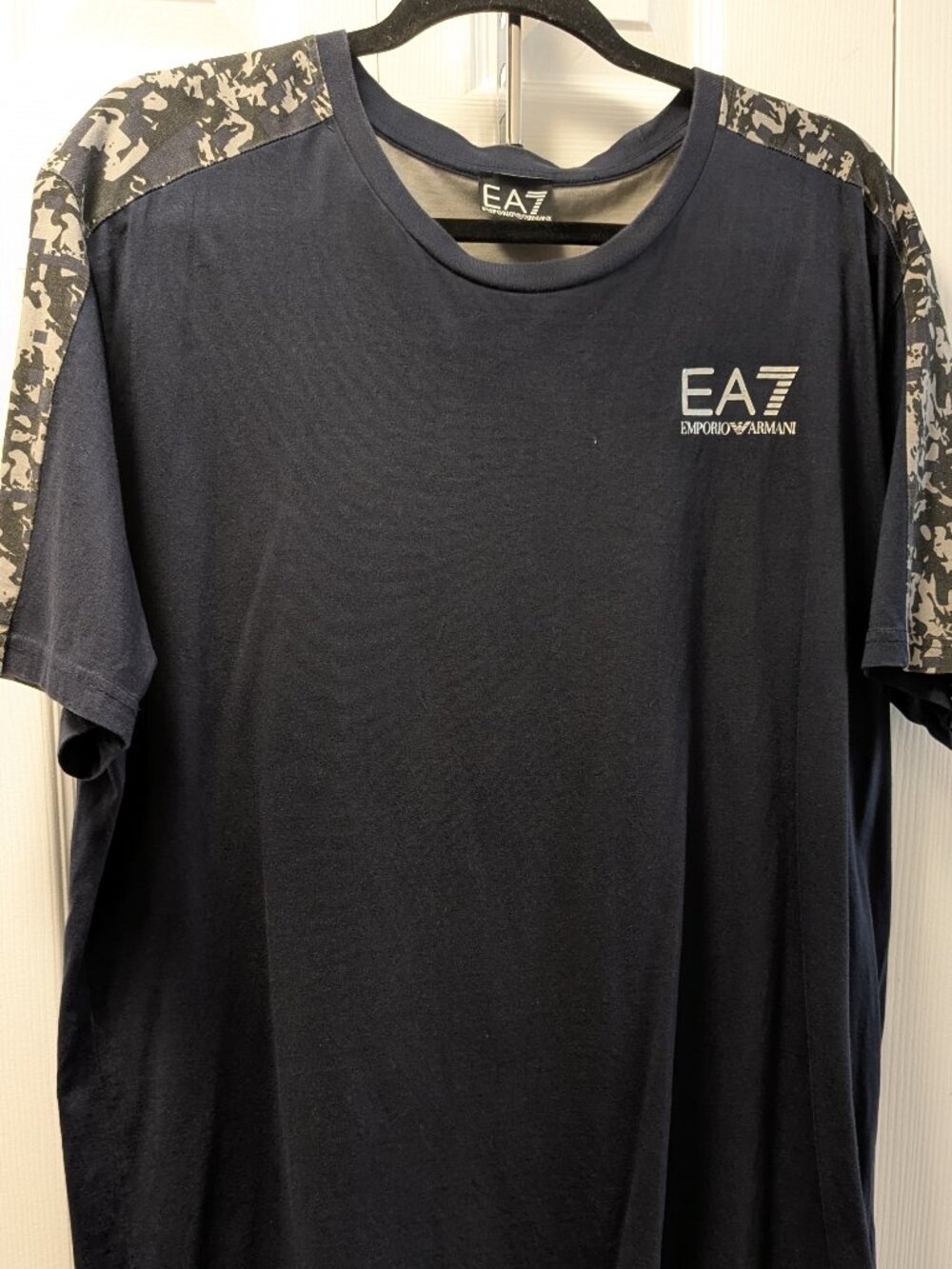 EMPORIO ARMANI Cotton Navy Blue T-Shirt Size XXL